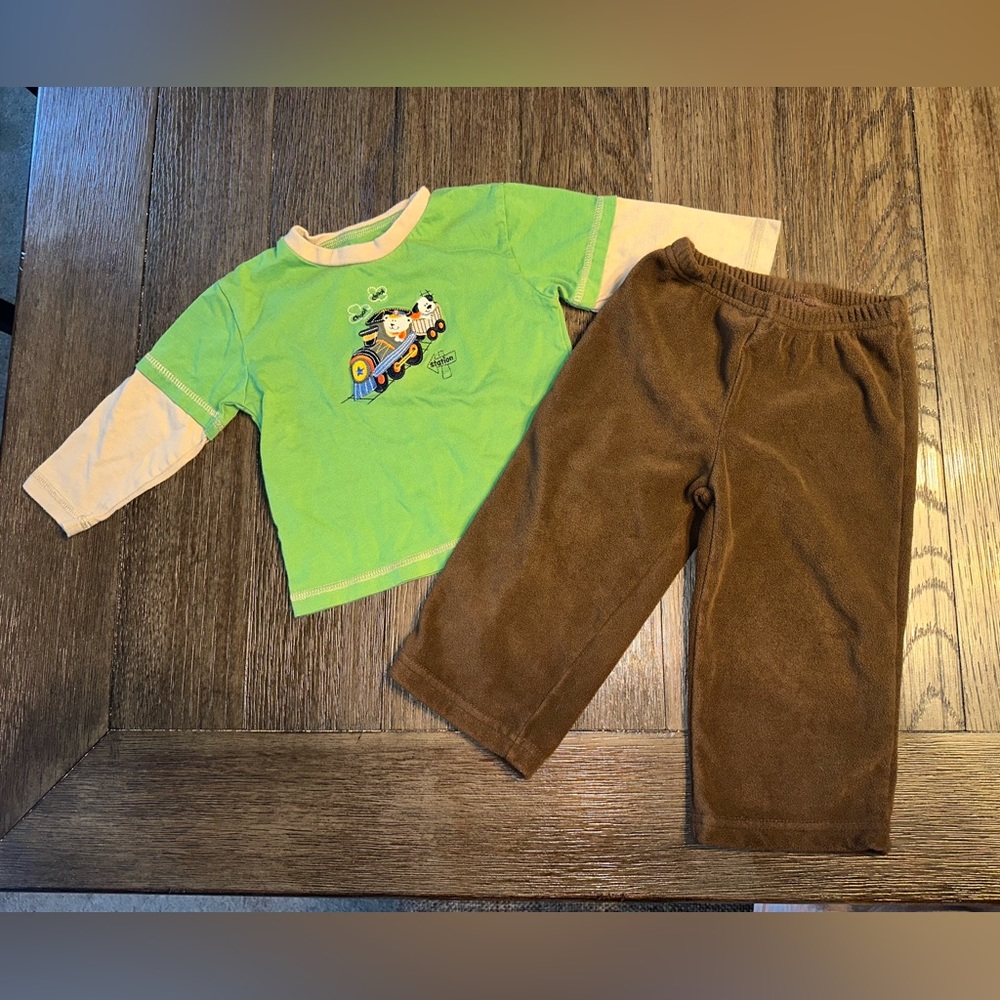 THROWBACK to 2009 Okie Dokie 18 mo Baby Boy Train Matching Set